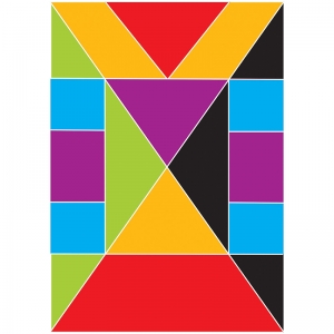 Foam Manipulatives Tangrams, 18 Pieces