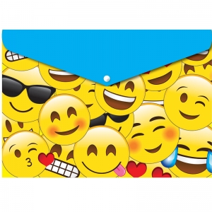 Smart Poly Folder, 13" x 9.5", Emojis