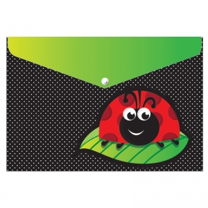 Smart Poly Folder, 13" x 9.5", Ladybug