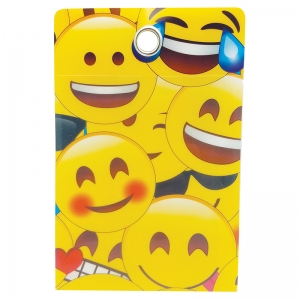 Smart Poly Pockets with Grommett, 4" x 6", Emojis, Pack of 10