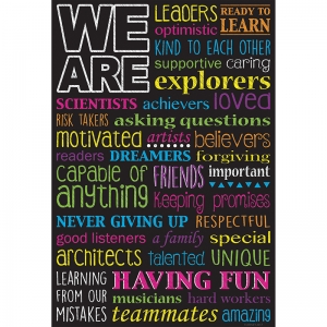 Smart Poly "WE ARE" Chart, Dry-Erase Surface, 13" x 19"