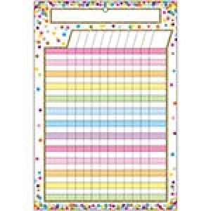 (6 EA) SMART CONFETTI INCENTIVE CHART DRY-ERASE SURFACE