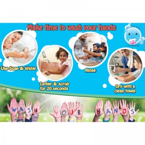 Chart 13x19 Make Time To Wash Your Hands Smart Poly Healthy Bubbles