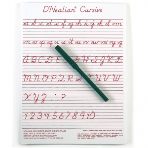DNEALIAN CURSIVE WRITE-ON/WIPE-OFF BOARD 9 X 12