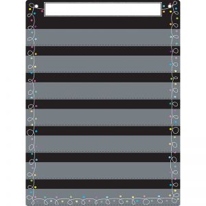 Smart Poly Pocket Chart, 18" x 24", 7 Pockets & 2 Grommets, Chalk Loops