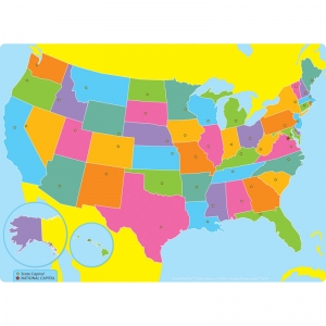 Us Map Space Savers Postermat Pals Smart Poly Single Sided