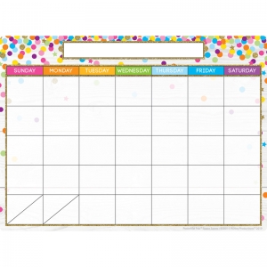 Calendar Confetti Style Postermat Pals Smart Poly Single Sided