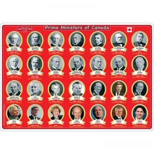 10PK CANADIAN PRIME MINISTERS MAT 2 SIDED WRITE ON WIPE OFF