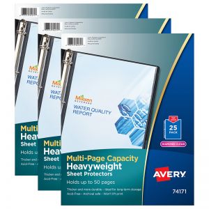 (3 PK) 25CT MULTI PAGE PROTECTORS 