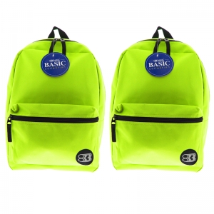 (2 EA) 16IN LIME GREEN COLLECTION BACKPK