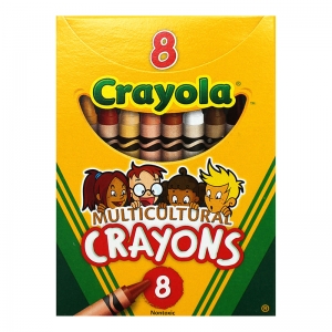 MULTICULTURAL CRAYONS REG 8PK 