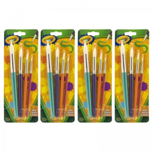 (4 EA) CRAYOLA BIG PAINTBRUSH ST ROUND 4PK