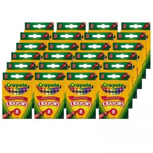 (24 BX) CRAYOLA CRAYONS 8CT PER PEGGABLE BX