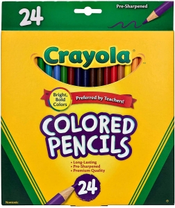 (3 BX) CRAYOLA COLORED PENCILS 24CT PER BX ASST