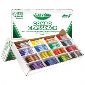 CRAYOLA LARGE SIZE CRAYONS AND MARKERS CLASSPACK