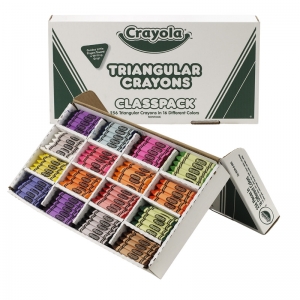 CRAYOLA CRAYON CLASSPACK TRIANGULAR 16 COLORS 256 CRAYONS