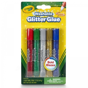 Washable Glitter Glue Bold 5 Count