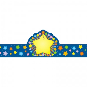 Rainbow Star Crowns, Pack of 30