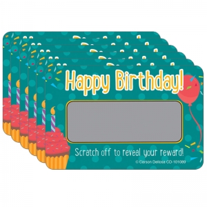 (6 Ea) Scratch Off Awards Happy Birthday