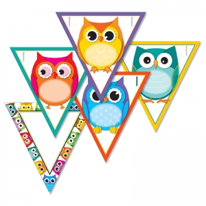 COLORFUL OWLS BUNTING 