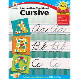 Intermediate Traditional Cursive Workbook, Grade 25