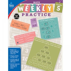 Weekly Practice: Math Workbook, Grade 5