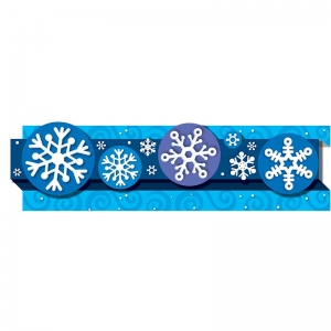 Snowflakes Pop-Its Straight Borders, 24'