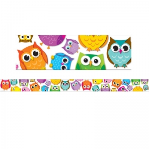 (6 Pk) Colorful Owls Border