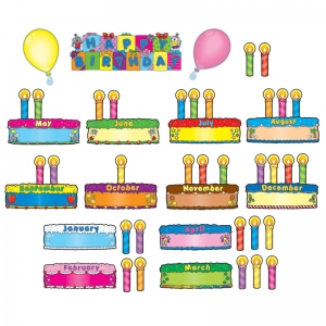 Birthday Cakes Mini Bulletin Board Set