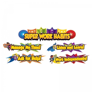 Super Power Super Work Habits Bulletin Board Set