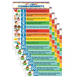 (6 Ea) Ten Commandments Chart