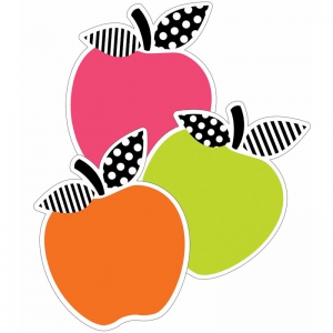 Brights Apples Cut-outs Black White & Stylish