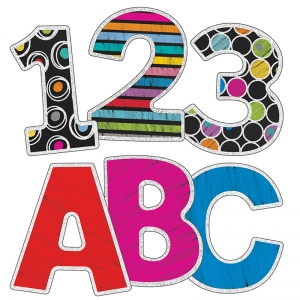Colorful Chalkboard 3" EZ Letters