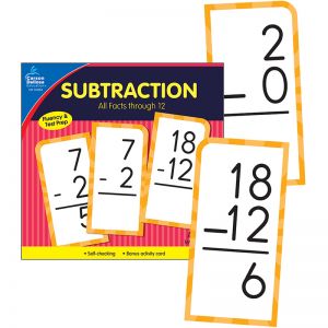 SUBTRACT FACTS THRU 12 FLASH CARDS 