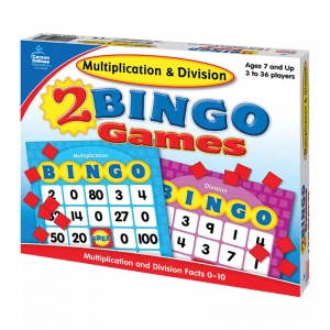 Multiplication & Division Bingo Board Game, Grade 2-5