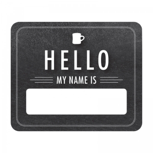 Chalkboard Hello Name Tags Industrial Cafe