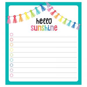 Hello Sunshine Notepad 