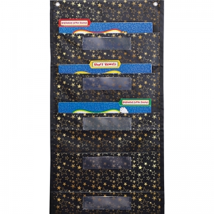 File Folder Storage: Gold Stars Pocket Chart