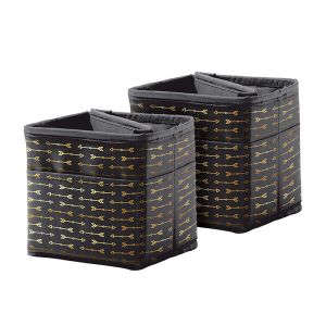 Tabletop Storage Black W/ Gld Arrow 