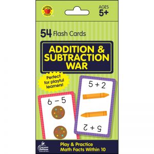 Add & Subtract War Flash Cards 