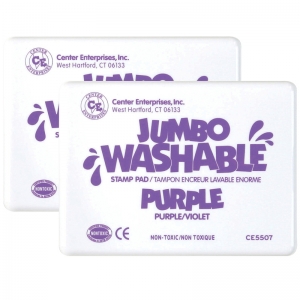 (2 Ea) Jumbo Stamp Pad Purple Washable