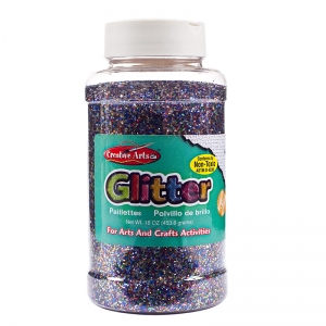 Glitter  16 Oz Bottle Multicolor   