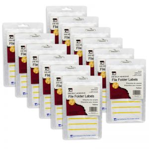 (12 PK) FILE FOLDER LABELS YELLOW 248 PER PK