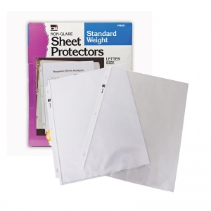 (2 Pk) Sheet Protectors Non Glare