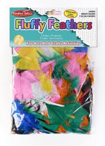 (6 PK) 1OZ BRIGHT TURKEY FEATHERS FLUFFY