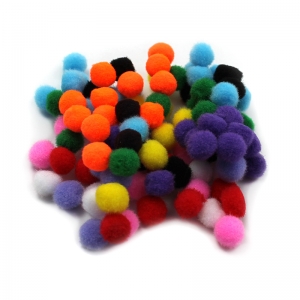 Creative Arts Pom-Poms, 1/2", Assorted Colors, Bag of 100