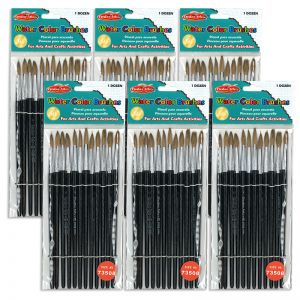 (6 PK) BRUSHES WATER COLOR POINT #8 