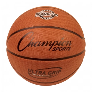 Ultra Grip Rubber Basketball with Bladder, Official Size 7