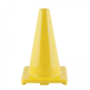 Hi-Visibility Flexible Vinyl Cone, weighted, 12", Yellow