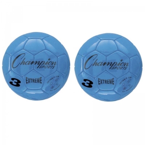 Extreme Soccer Ball, Size 3, Blue, Pack of 2